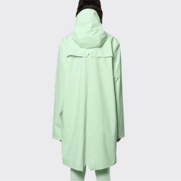 NWT Rains Rain Jacket unisex XL Mint Green - Picture 2 of 3